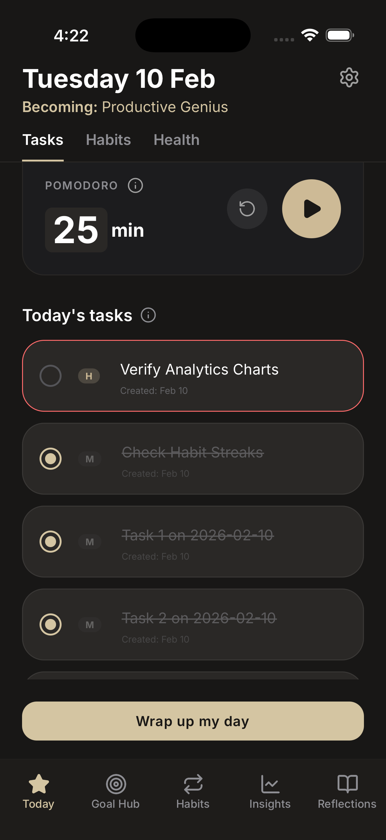 App screen